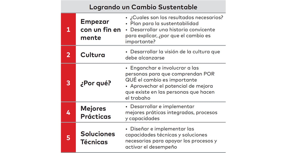 Figura 4. Un enfoque holístico para el cambio